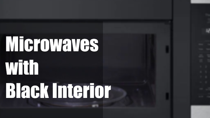 Microwaves with Black Interior